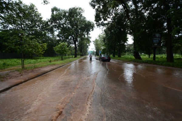 We went at the end of the monsoon season. Thankfully, it only rained when in transit. This was taken on our tuktuk ride to the temples (which were absolutely dry when we arrived)